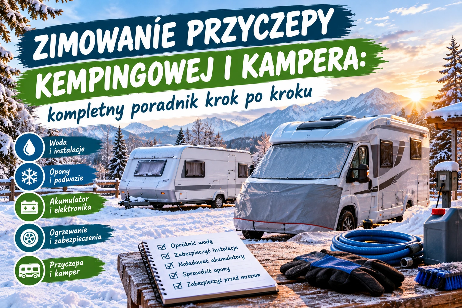 Zimowanie przyczepy kempingowej i kampera: kompletny poradnik krok po kroku