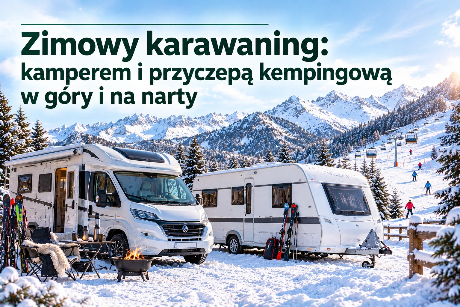 Zimowy karawaning: kamperem i przyczepą kempingową w góry i na narty
